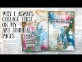 Why I always collage in my art journal before I paint 🦋 Shanouki 🦋 Art Journaling