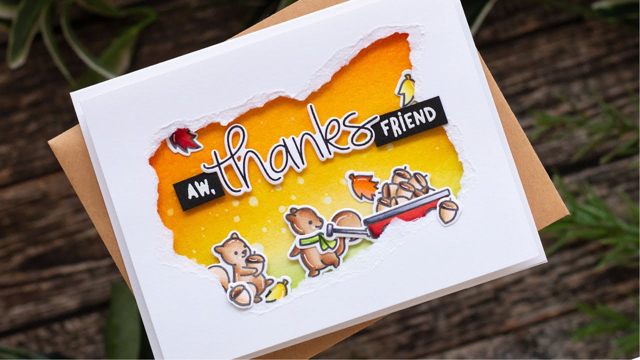 Autumn thank you card - YouTube