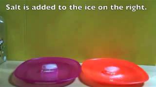 Effects of Salt on Melting Ice Cube