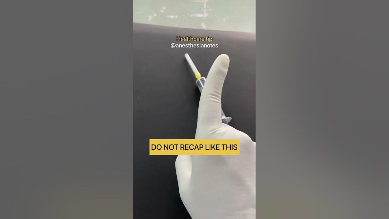 SCOOP TECHNIQUE One hand needle recapping technique. YouTube