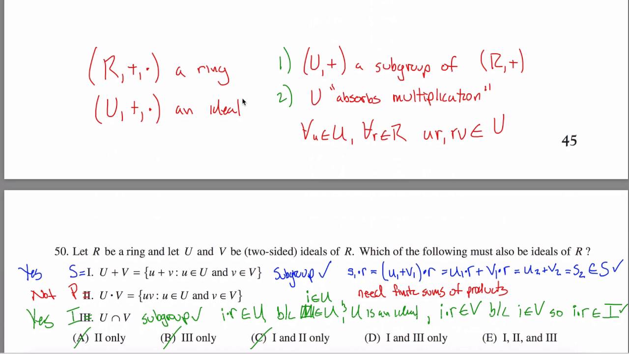 Math Subject GRE Practice Test #50 GR1268 - YouTube