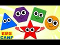 Learn shapes for kids with circle square triangle  fun learnings  kidscamp