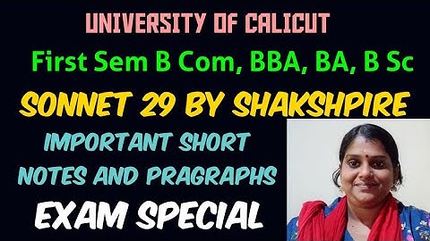 CALICUT UNIVERSITY FIRST SEM B.COM/ BBA/ BSC/ BA COMMON WAYS WITH WORDS : LITERATURES IN ENGLISH
