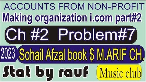 problem7/ch2 accounts of non-profit making organization icom part2/sohail afzan and arif ch./rauf
