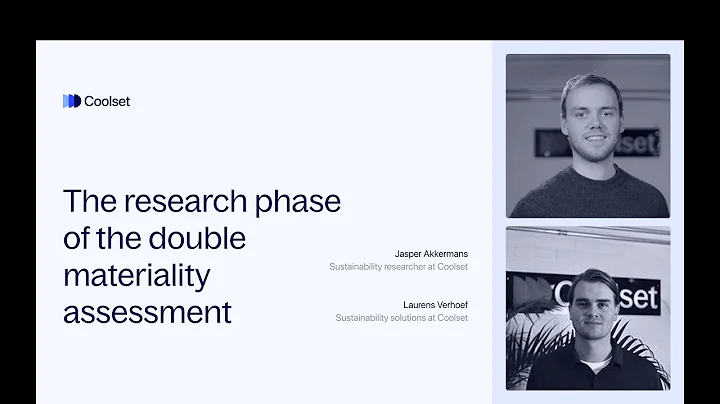 The research phase of the double materiality assessment  - Full length webinar [45 min]