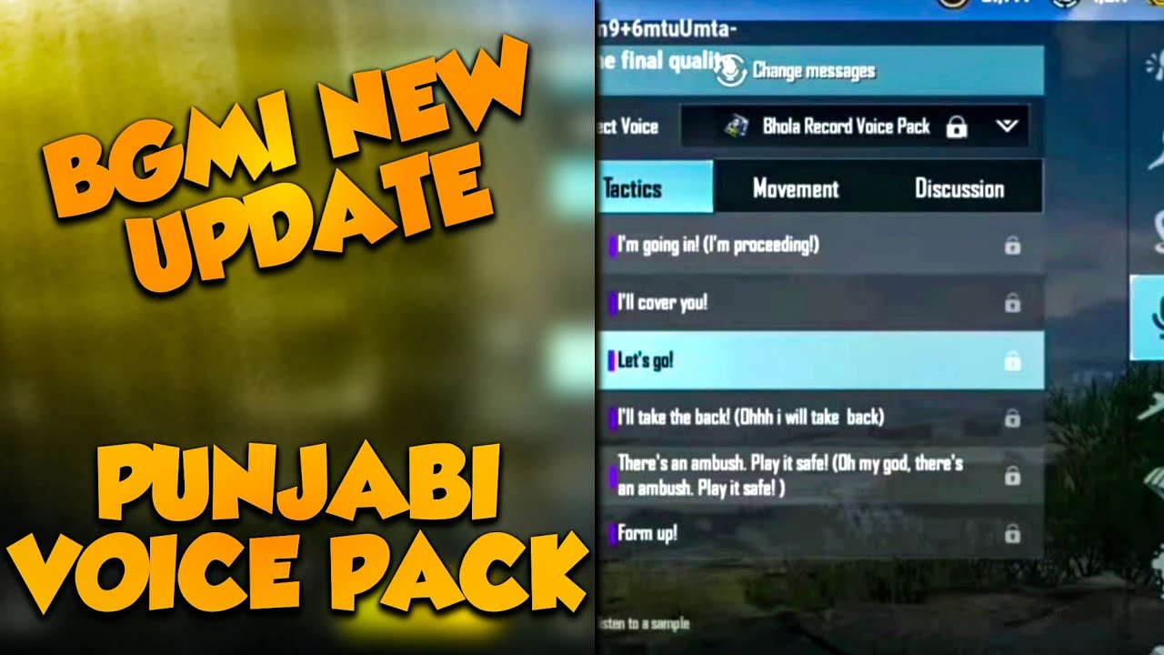 BGMI NEW UPDATE | BGMI PUNJABI VOICE PACK | - YouTube