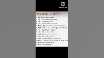 Technical Acronyms general knowledge