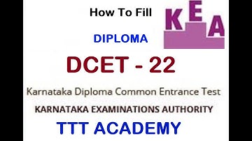 HOW TO FILL D-CET APPLICATION - 2022 | T.T.T ACADEMY