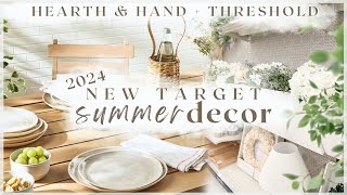 NEW DECOR AT TARGET! summer home decor shop with me / NEW hearth & hand summer collection 2024