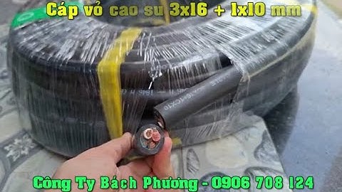 Cáp điện vỏ cao su có lõi bố chịu lực 3x16 + 1x10 mm Hàn Quốc