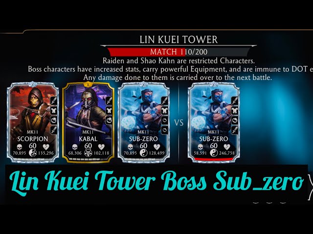 Lin Kuei Tower Boss MK11 Sub-Zero Fight Mortal Kombat Mobile Account class=