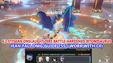 6.2 Stygian Onslaught Dire Battle-Hardened Iktomisaurus : Jean Fall DMG Guide 75s ( Work with C0 )