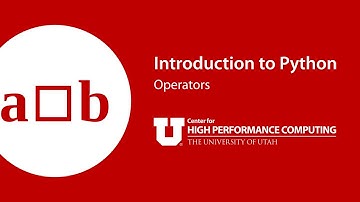 Introduction to Python: Part 2: Operators