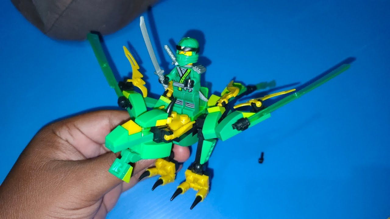  Bongkar  Pasang  Mainan  ROBOT  Naga Lego HIJAU Keren 