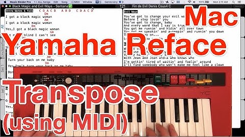 Music Binder Pro - Yamaha Reface (Transpose and Control Change)