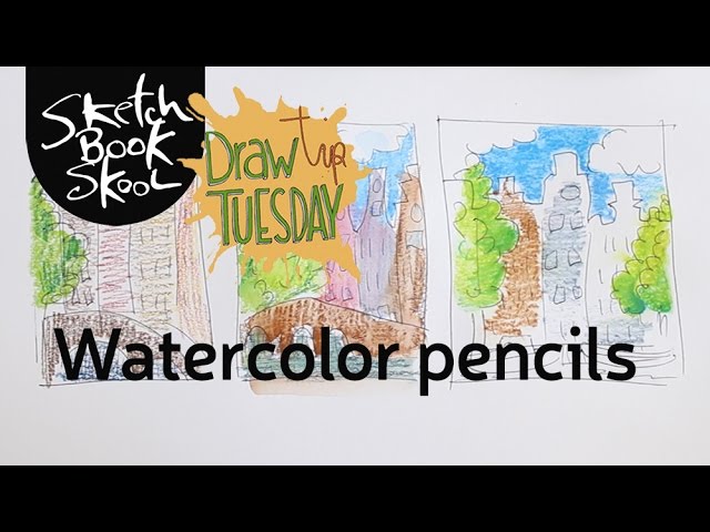 Sketchbook experiments: watercolor, colored pencil, and metallic