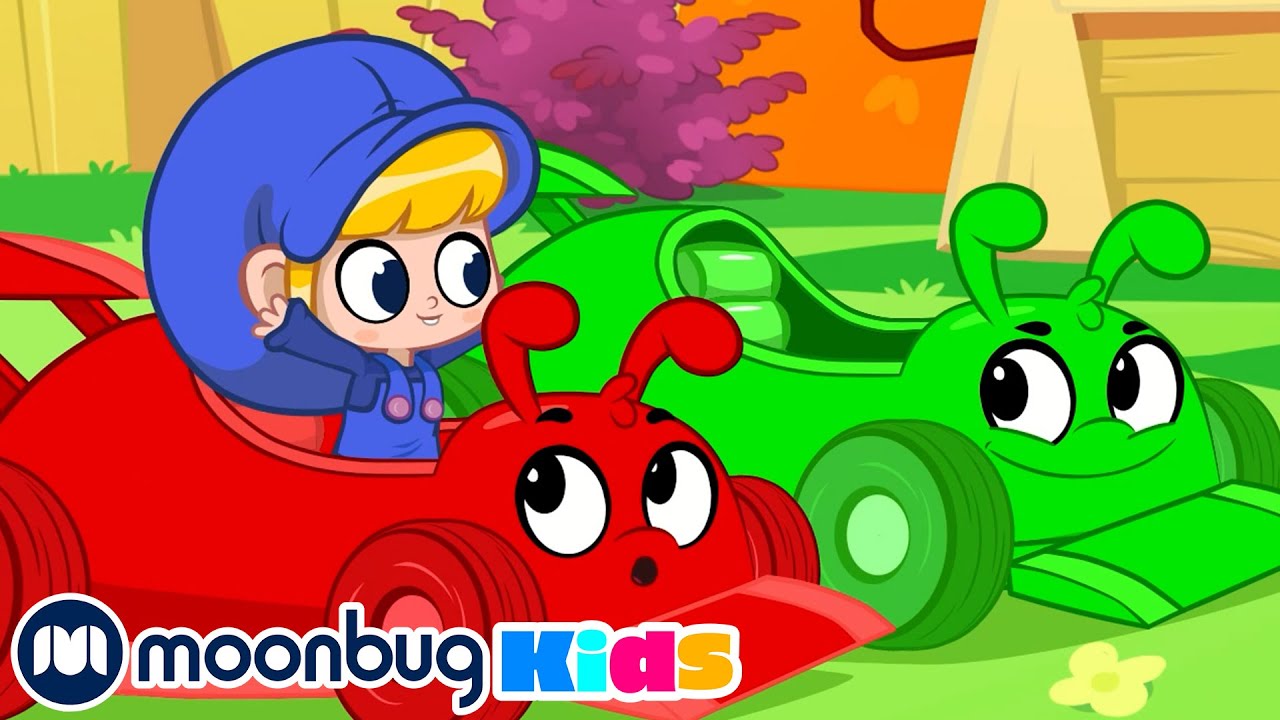 Morphle and Orphles Supercar Race! | Cars, Trucks & Vehicles Cartoon | Moonbug Kids