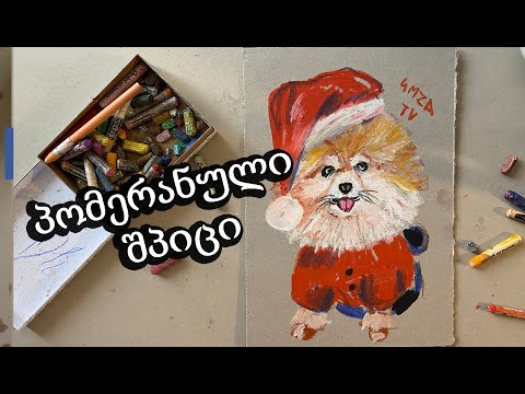 როგორ დავხატოთ ძაღლი/პომერანული შპიცი/How to paint the dog easy