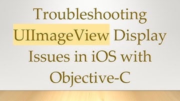 Troubleshooting UIImageView Display Issues in iOS with Objective-C