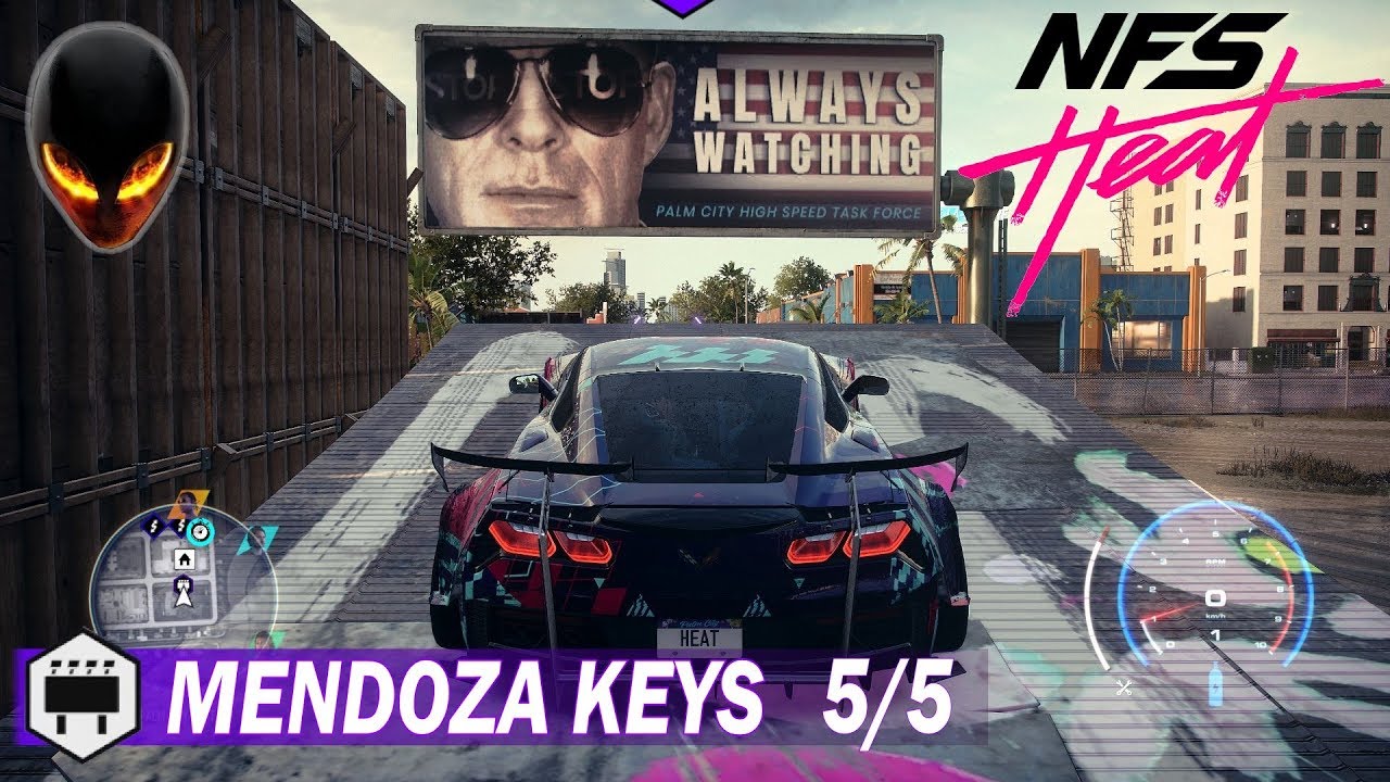 Need For Speed Heat Localisation des PANNEAUX 5/5 Mendoza Keys