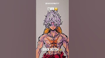 How To Draw Luffy 15sec , 10Min , 45Min✨️ #shorts #luffy  #monkeydluffy  #onepiece