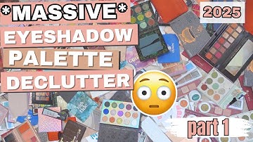 HERE WE GO AGAIN... 2025 EYESHADOW PALETTE DECLUTTER - Decluttering My Entire Makeup Collection