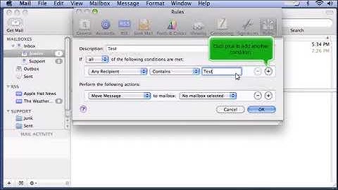 How to setup rules filters in Apple Mac Mail