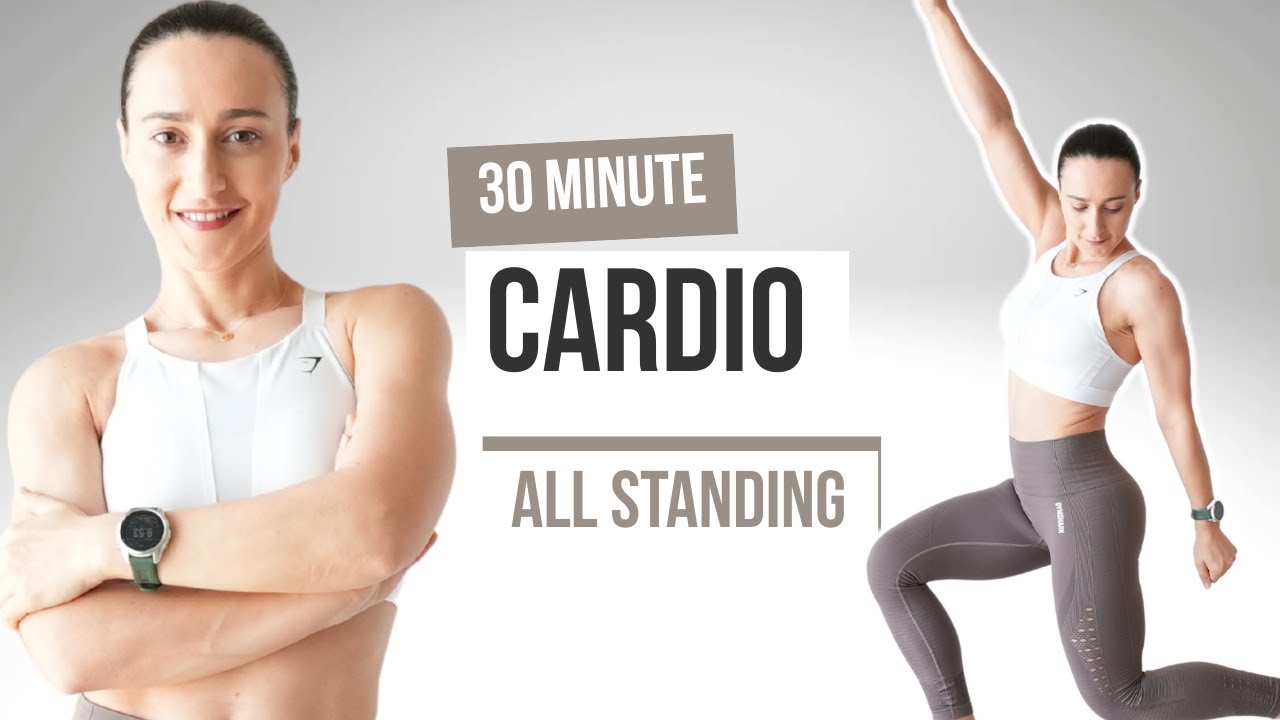 30 MIN Low Impact Cardio ALL STANDING Fat-Burning Workout | Full Body ...