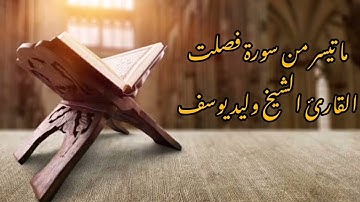 تلاوة هادئة وممتعة للقارئ الشيخ وليد يوسف مما تيسر من سورة فصلت