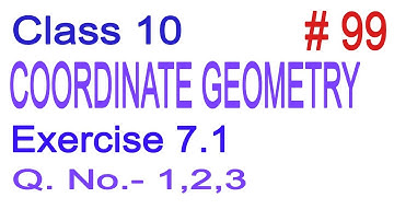 Class 10 | NCERT Maths | Chapter 7 - Coordinate Geometry | Exercise 7.1 Q. No. 1,2,3 | Full Solution