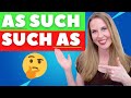 Such As & As Such - How To Use "AS SUCH" and "SUCH AS"