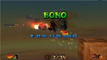 Crash Bandicoot TWOC Bonus Glitch Invincibility & Moon Jump Cheats