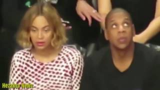 BIZARRE!! Beyonce SWAYS Back \& Forth With NO Music PLAYING at Courtside Basketball Game!! #beyonce