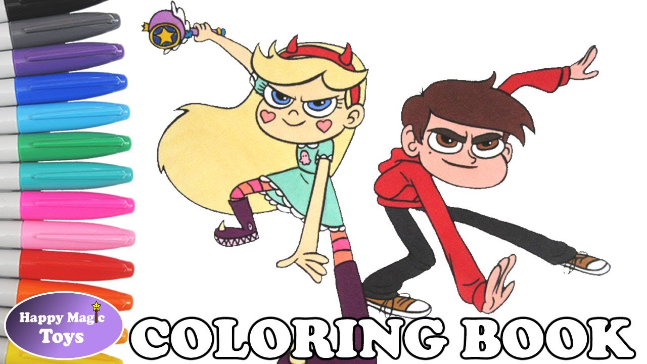 Star Vs the Forces of Evil coloring book pages Star Butterfly Marco coloring pages svtfoe Kids Art