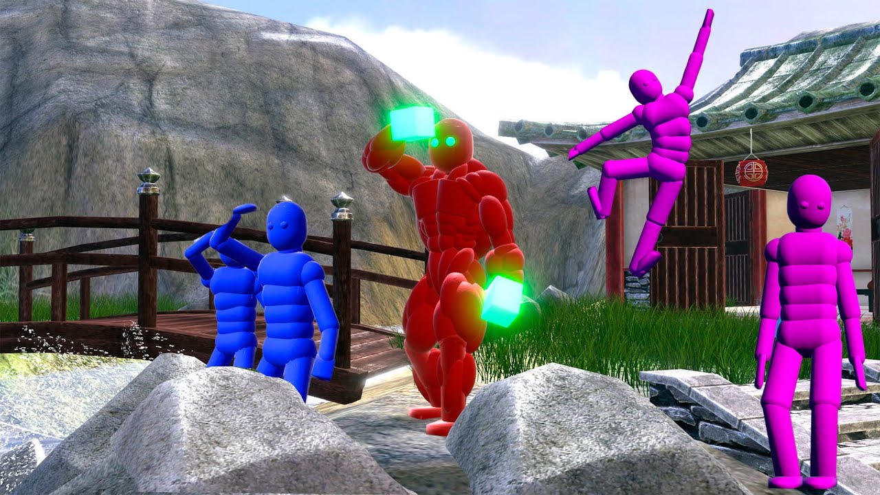 NPC Wars & Active Ragdoll Physics! NPC Fighting in Overgrowth