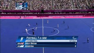 Football 7-a-side - GBR vs ARG - Men's Semifinal 1 - 1st Half - London 2012 Paralympic Games screenshot 4