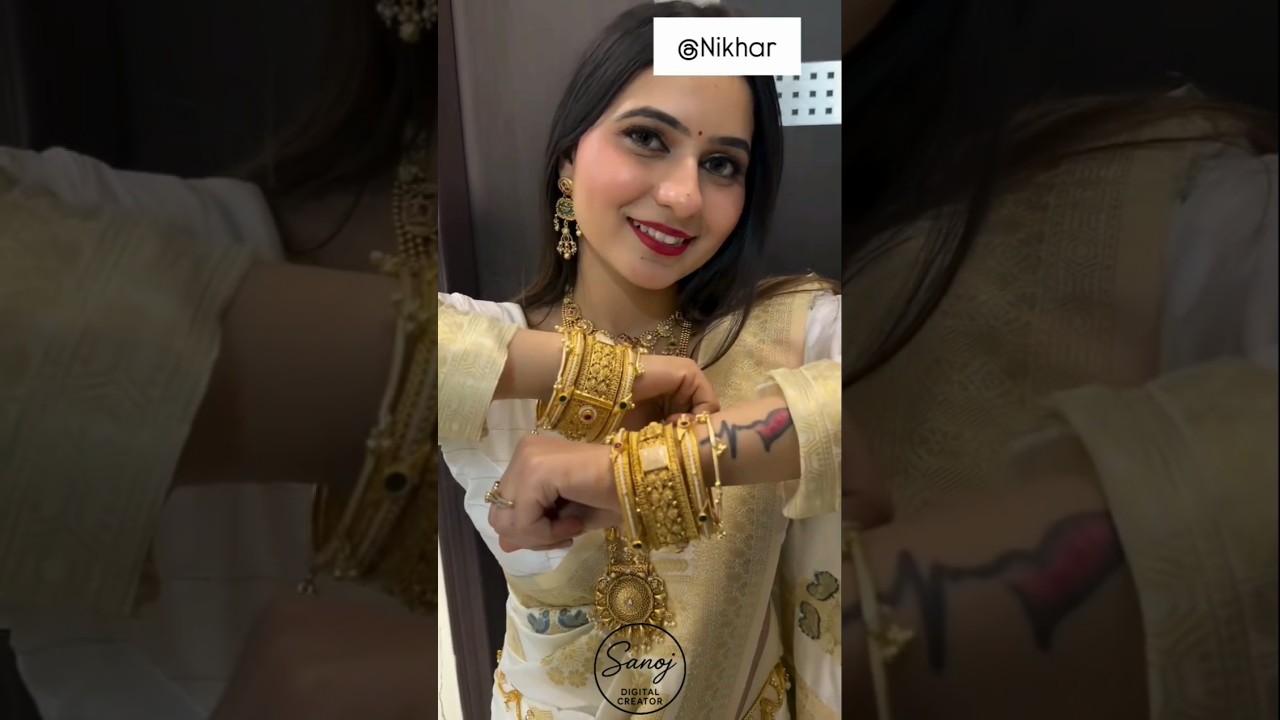 💛Traditional South Indian Saree Look | Gold Jewellery Elegance ✨ 