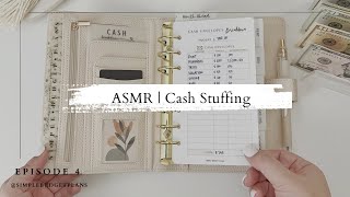 ASMR Cash Stuffing | Budgeting | $755 | Month Ahead | Sinking Funds | Savings Challenges