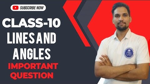 Lines and Angles || Important Question || two straight lines intersect each other prove that ray opp