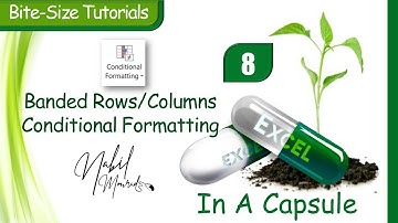 Banded Rows or Columns Conditional Format- Excel In A Capsule (Episode 8)
