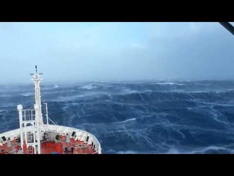 Ship in Indian ocean. Storm.