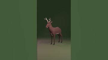low poly deer