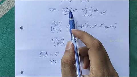TdS Equation or Entropy Equation