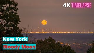 New Jersey Washington Rock State Park full moon Timelapse 4K
