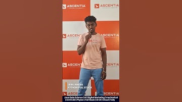 Jeba Amose Python Full Stack Testimonial