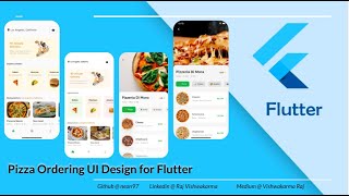 Pizza Ordering App || Food Delivery || Flutter Design Speed Code