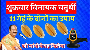 शुक्रवार।  पौष माह विनायक चतुर्थी को 11 गेहूं के दोनों का उपाय जरूर करें pradeep mishra ji