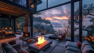 Nature Beach View at Luxury Cliff Residence ☕Smooth Jazz Music For Working, Studying & Relaxing