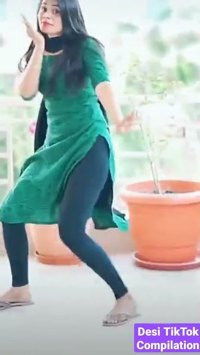 Cute Tight Pajama Leggings Hips Shaking Instagram Reels Desi Village Girl Dancing
