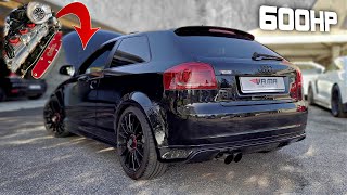 8000+rpm Audi S3 8P by VA.MA (600HP) *SLEEPER* |  DYNO Pulls, Accelerations &amp; More!